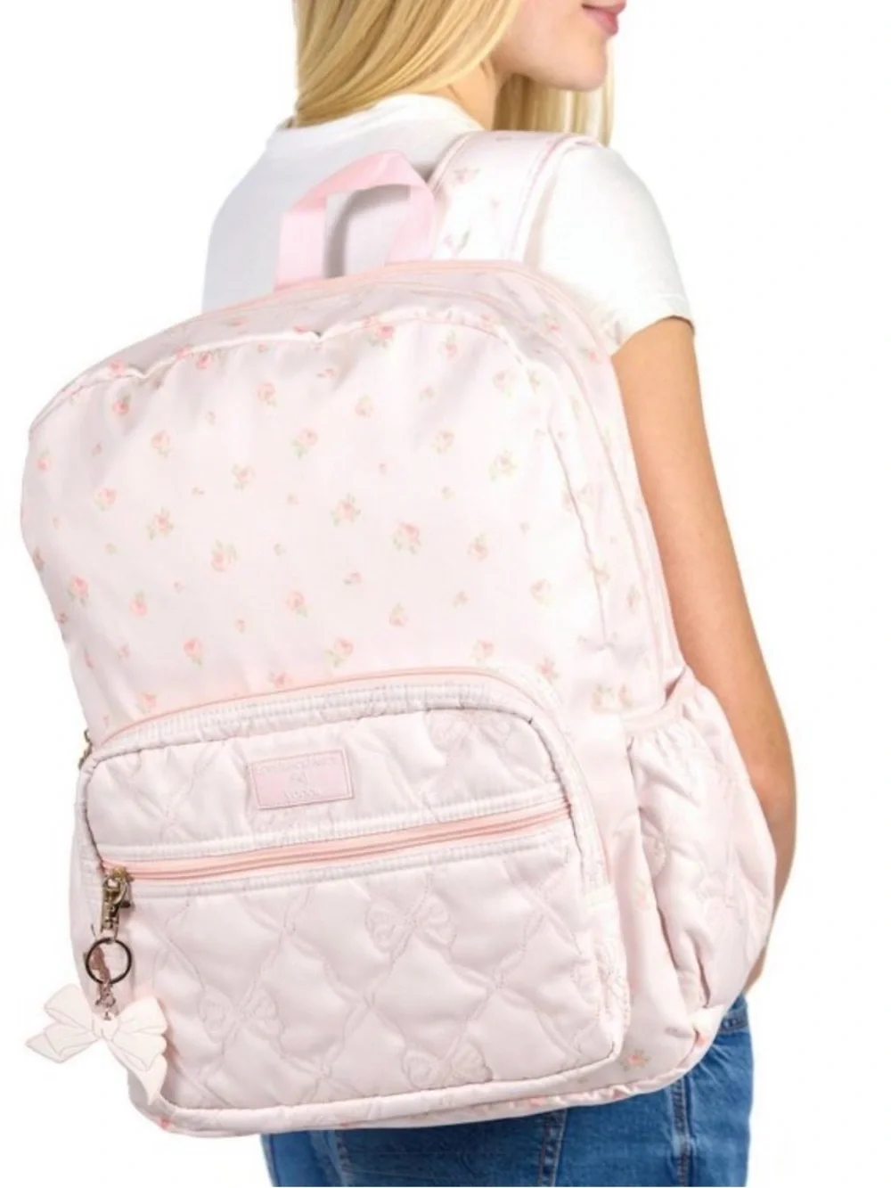 🩷‼️🔥🆕 LoveShackFancy x Target Yoobi Pale Pink Ditsy Quilted Backpack